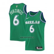 Maillot Dallas Mavericks Kristaps Porzingis No 6 Hardwood Classic 2020-21 Vert