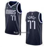 Maillot Dallas Mavericks Luka Doncic NO 77 Statement 2022-23 Bleu