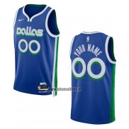 Maillot Dallas Mavericks Personnalise Ville 2022-23 Bleu