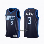 Maillot Dallas Mavericks Trey Burke No 3 Earned 2020-21 Bleu