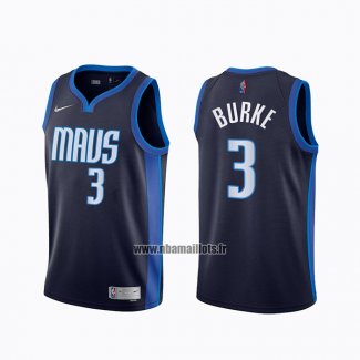 Maillot Dallas Mavericks Trey Burke No 3 Earned 2020-21 Bleu