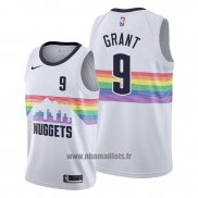 Maillot Denver Nuggets Jerami Grant No 9 Ville Blanc