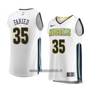 Maillot Denver Nuggets Kenneth Faried No 35 Association 2017-18 Blanc