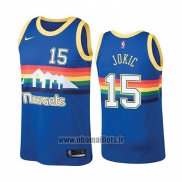 Maillot Denver Nuggets Nikola Jokic No 15 Hardwood Classics 2019-20 Bleu