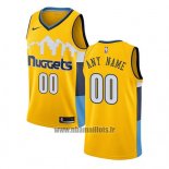 Maillot Denver Nuggets Personnalise Statement 2017-18 Jaune