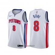 Maillot Detroit Pistons Jordan Bone NO 8 Association Blanc