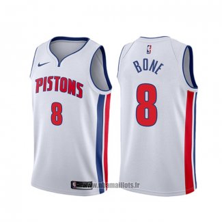 Maillot Detroit Pistons Jordan Bone NO 8 Association Blanc