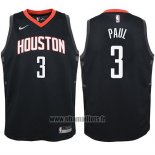 Maillot Enfant Houston Rockets Chris Paul No 3 Statehommet 2017-18 Noir