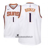 Maillot Enfant Phoenix Suns Devin Booker No 1 2017-18 Blanc