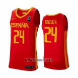 Maillot Espagne Dario Brizuela No 24 2019 FIBA Baketball World Cup Rouge