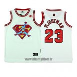 Maillot Film Flightman Superman No 23 Blanc