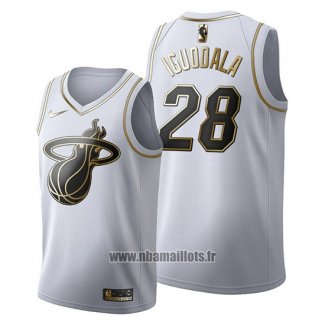 Maillot Golden Edition Miami Heat Andre Iguodala No 28 2019-20 Blanc