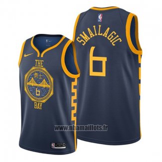 Maillot Golden State Warriors Alen Smailagic No 6 Ville Bleu