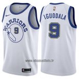 Maillot Golden State Warriors Andre Iguodala No 9 Hardwood 2017-18 Blanc