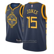 Maillot Golden State Warriors Damian Jones No 15 Ville 2018-19 Bleu