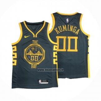 Maillot Golden State Warriors Jonathan Kuminga NO 00 Ville 2018-19 Bleu