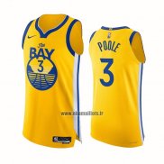 Maillot Golden State Warriors Jordan Poole NO 3 Statement Authentique 2022 Or