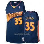 Maillot Golden State Warriors Kevin Durant No 35 2009-10 Hardwood Classics Bleu