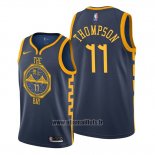 Maillot Golden State Warriors Klay Thompson No 11 Ville Edition Bleu