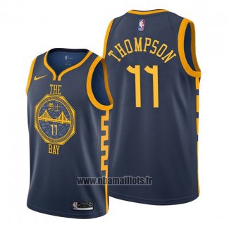 Maillot Golden State Warriors Klay Thompson No 11 Ville Edition Bleu