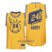 Maillot Golden State Warriors Rick Barry No 24 Hardwood Classics Jaune