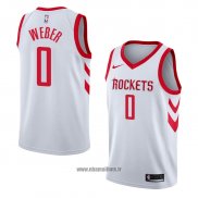 Maillot Houston Rockets Briante Weber No 0 Association 2018 Blanc