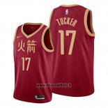 Maillot Houston Rockets P.j. Tucker No 17 Ville Edition Rouge