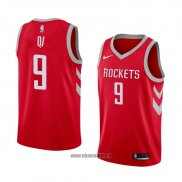 Maillot Houston Rockets Zhou Qi No 9 Icon 2018 Rouge