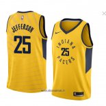 Maillot Indiana Pacers Al Jefferson No 25 Statement 2018 Jaune