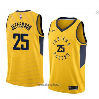 Maillot Indiana Pacers Al Jefferson No 25 Statement 2018 Jaune