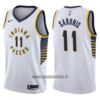 Maillot Indiana Pacers Domantas Sabonis No 11 Association 2017-18 Blanc