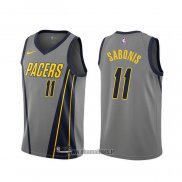 Maillot Indiana Pacers Domantas Sabonis NO 11 Ville Gris