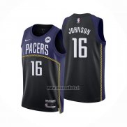 Maillot Indiana Pacers James Johnson NO 16 Ville 2022-23 Bleu