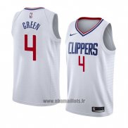 Maillot Los Angeles Clippers Jamychal Green No 4 Association 2018 Blanc