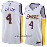 Maillot Los Angeles Lakers Alex Caruso No 4 Association 2018 Blanc