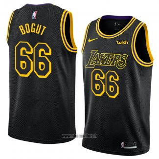 Maillot Los Angeles Lakers Andrew Bogut No 66 Ville 2018 Noir