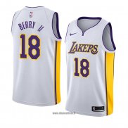 Maillot Los Angeles Lakers Joel Berry Ii No 18 Association 2017-18 Blanc