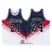 Maillot Los Angeles Lakers Kobe Bryant No 24 Independence Day Mitchell & Ness Blanc