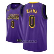 Maillot Los Angeles Lakers Kyle Kuzma No 0 Ville 2018 Volet