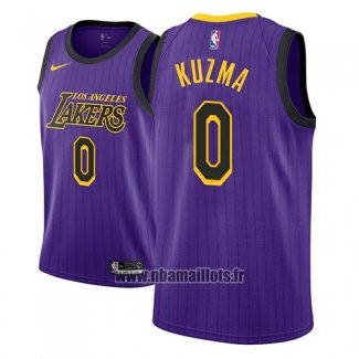 Maillot Los Angeles Lakers Kyle Kuzma No 0 Ville 2018 Volet