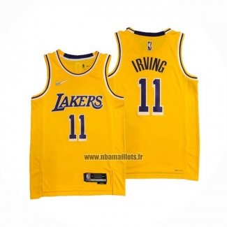 Maillot Los Angeles Lakers Kyrie Irving NO 11 75th Anniversary 2021-22 Jaune