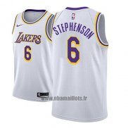 Maillot Los Angeles Lakers Lance Stephenson No 6 Association 2018-19 Blanc