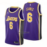 Maillot Los Angeles Lakers LeBron James NO 6 Statement 2020-21 Volet