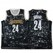 Maillot Luces de La Ville Los Angeles Lakers Kobe Bryant No 24 Noir