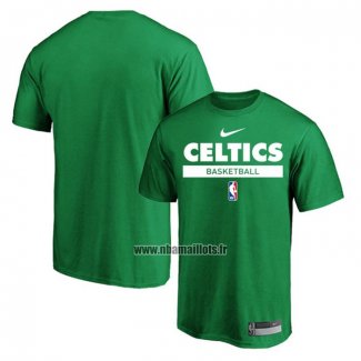 Maillot Manche Courte Boston Celtics Practice Performance 2022-23 Vert