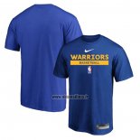 Maillot Manche Courte Golden State Warriors Practice Performance 2022-23 Bleu