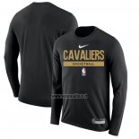 Maillot Manches Longues Cleveland Cavaliers Practice Performance 2022-23 Noir