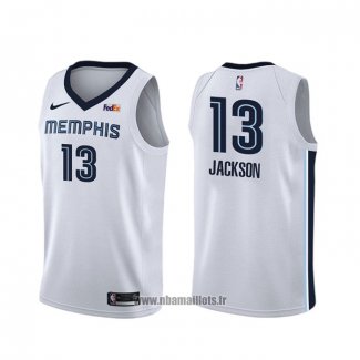 Maillot Memphis Grizzlies Jaren Jackson NO 13 Association Blanc