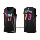 Maillot Miami Heat Bam Adebayo NO 13 Ville 2021-22 Noir