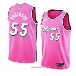 Maillot Miami Heat Duncan Robinson No 55 Earned 2018-19 Rosa